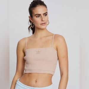 Adidas - Retro Ribbed Spaghetti Strap Crop Top